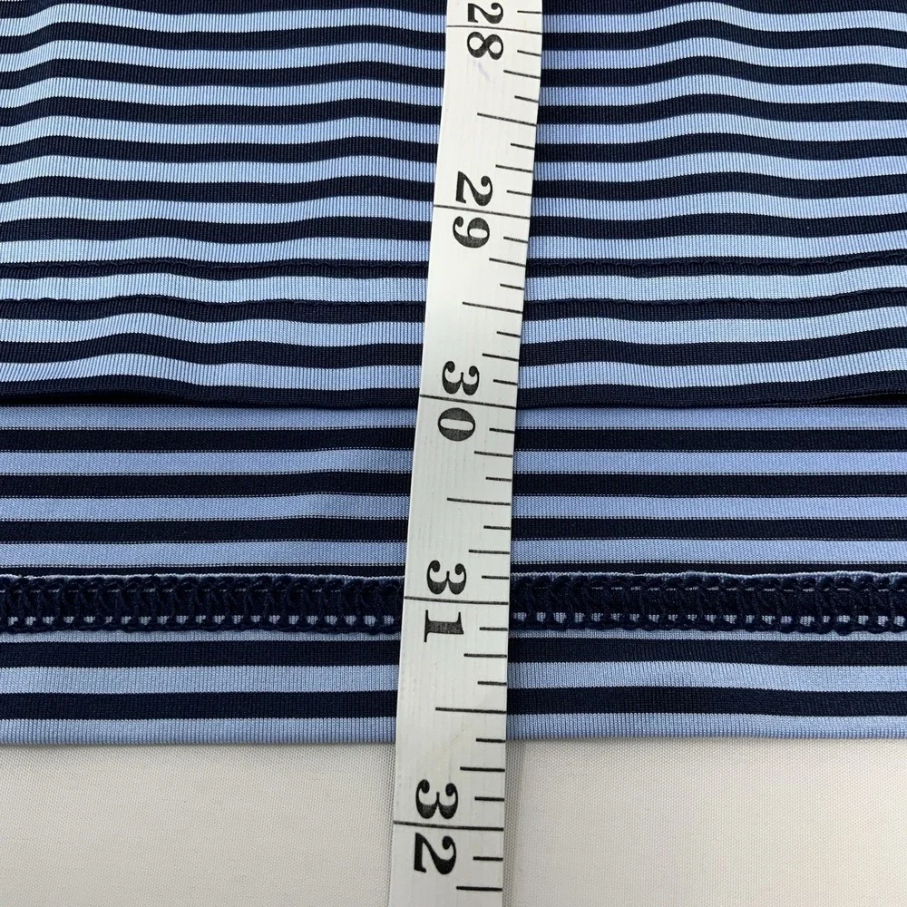 RLX Ralph Lauren Polo Shirt Mens 2XL Blue Stripe Wyndham Championship Golf XXL
